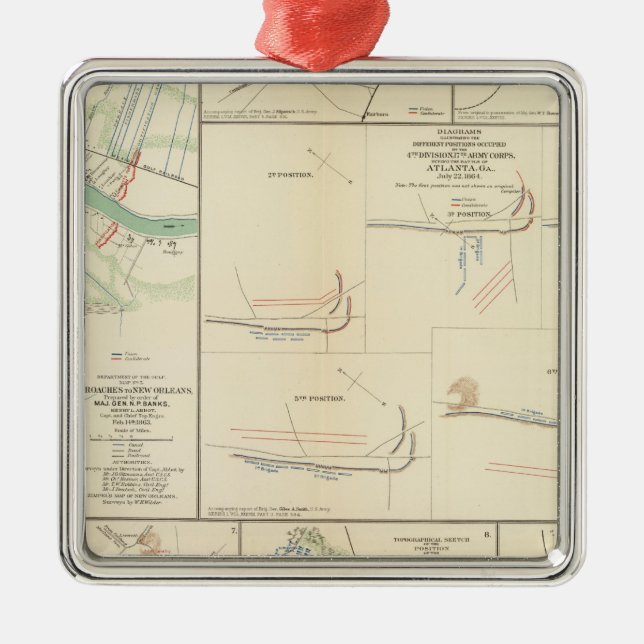 Ornamento De Metal Aproximações a Nova Orleães (Frente)