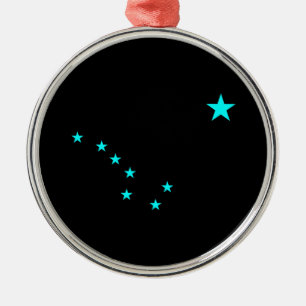 Ornamento De Metal Aqua Grande