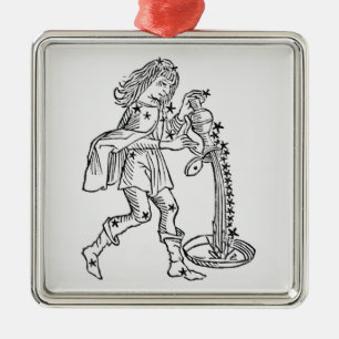Ornamento De Metal Aquário (o portador de água) uma ilustração de