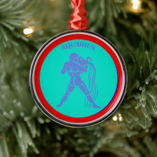 Ornamento De Metal Aquarius Ornament