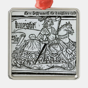 Ornamento De Metal "Aqui Begynneth o Knightes Tale