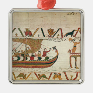 Ornamento De Metal Aqui o conde Harold retorna a Inglaterra