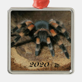 Ornamento De Metal Aranha Vermelha Mexicana Tarantula
