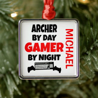 Ornamento De Metal Archer ama Reproduzir Videos games