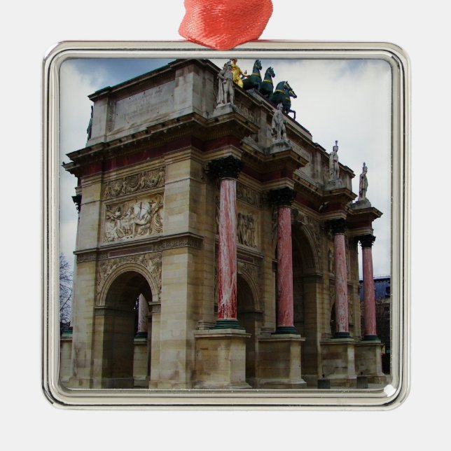 Ornamento De Metal Arco de Triunfo do Carrousel. (Frente)