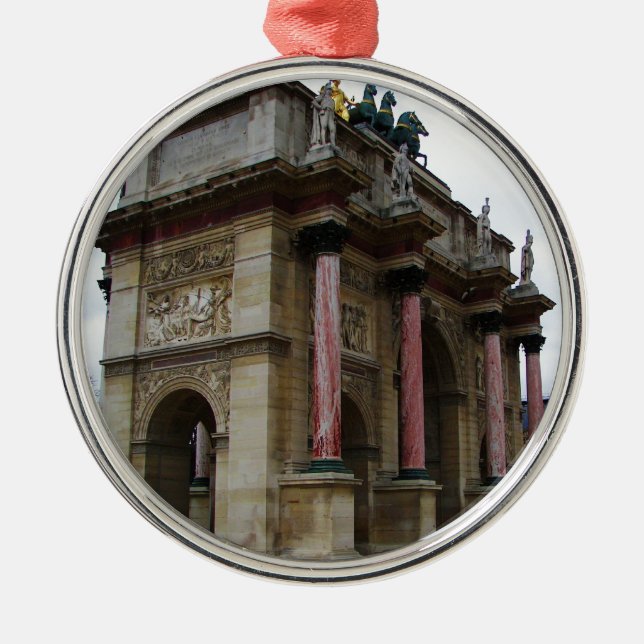 Ornamento De Metal Arco de Triunfo do Carrousel. (Frente)