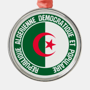 Ornamento De Metal Argélia Round Emblem