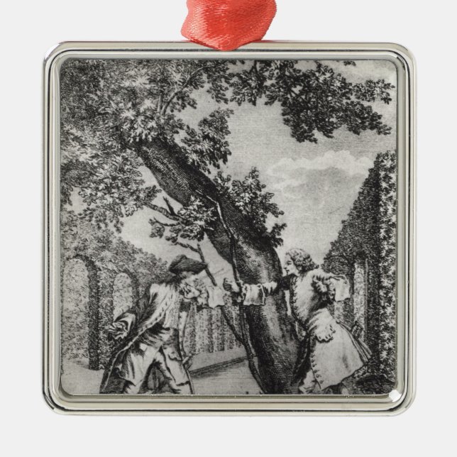 Ornamento De Metal Argumento entre Jean-Jacques Rousseau (Frente)