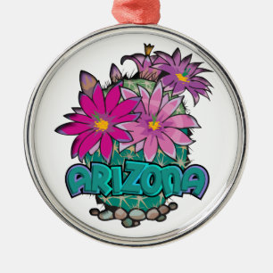Ornamento De Metal Arizona Cactus Ornament