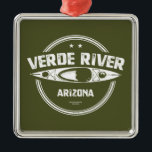Ornamento De Metal Arizona do rio Verde Kayaking<br><div class="desc">O Rio Verde Selvagem e Cênico atravessa as zonas de natureza selvagem de Mazatzal e Cedar Bench a sul de Camp Verde,  Arizona,  e é um polo de remar e recreativo.</div>