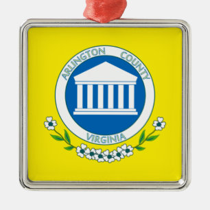 Ornamento De Metal Arlington Flag (Virgínia, EUA) (Condado de Arling