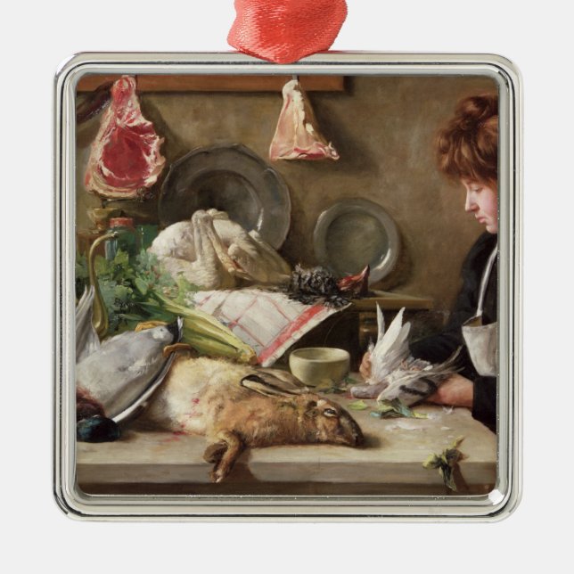 Ornamento De Metal Arrancando o pombo (Frente)