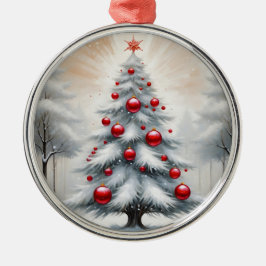 Ornamento De Metal Art Deco Christmas Red Ornaments Winter