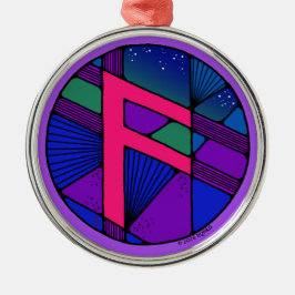 Ornamento De Metal Art Nouveau Ansuz Rune de inspiração