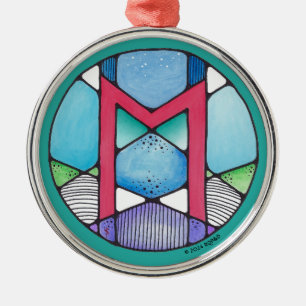 Ornamento De Metal Art Nouveau Ehwaz Rune of Loyalties
