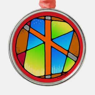 Ornamento De Metal Art Nouveau Naudhiz Rune of Overcoming