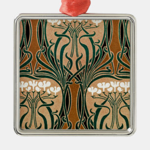 Ornamento De Metal Art Nouveau padrão nº 9