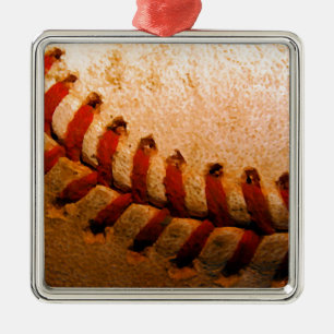 Ornamento De Metal Arte Baseball