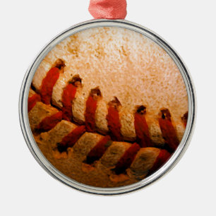 Ornamento De Metal Arte Baseball