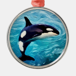 Ornamento De Metal Arte da Orca