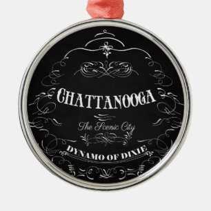 Ornamento De Metal Arte de Tennessee da cidade de Chattanooga - a