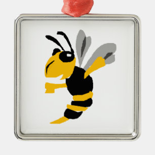 Ornamento De Metal Arte engraçada do primitivo da jaqueta amarela