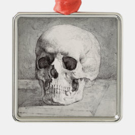 Ornamento De Metal Arte Gráfica de Caveira: Design de Tinta Minimalis
