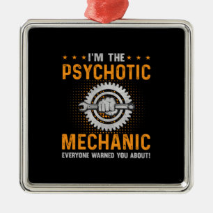 Ornamento De Metal Arte Mecânica Sou A Mecânica Psicótica