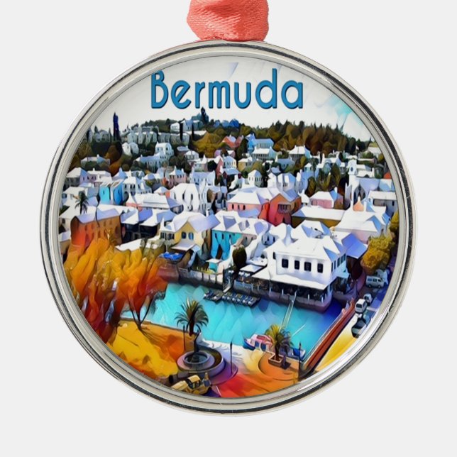 Ornamento De Metal Arte Pop Bermudas (Frente)