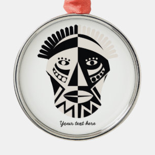 Ornamento De Metal Arte popular primitiva de máscara africana