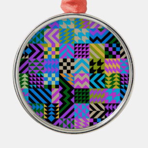 Ornamento De Metal Arte popular tribal - Azul
