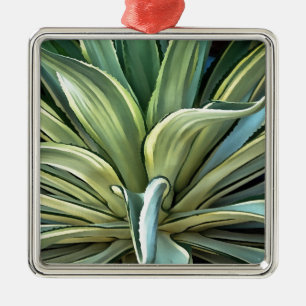 Ornamento De Metal Arte Realista Agave Tropical