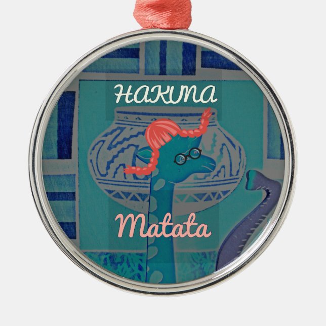 Ornamento De Metal Arte sobre Girafa Reproduzida: Uma Delícia African (Frente)