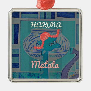 Ornamento De Metal Arte sobre Girafa Reproduzida: Uma Delícia African