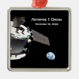 Ornamento De Metal Artemis Orion Spacecraft Blue Marble