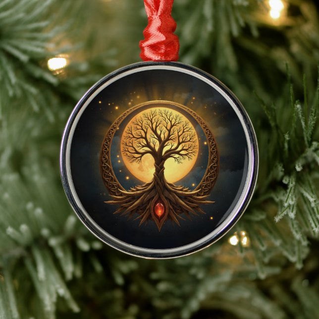Ornamento De Metal Árvore da Vida – Iluminação ao Luar (Árvore)