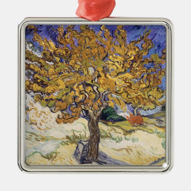 Ornamento De Metal Árvore de Mulberry de Vincent van Gogh |, 1889 (Frente)