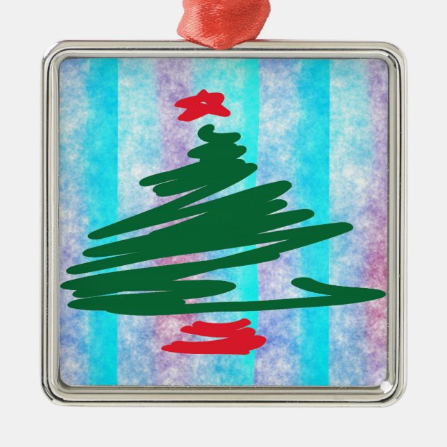 Ornamento De Metal Árvore de Natal (Frente)
