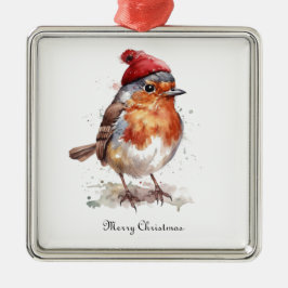 Ornamento De Metal Árvore de Natal Clássica do Robin Memória