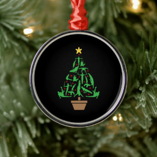 Ornamento De Metal Árvore de Natal da ginástica masculina