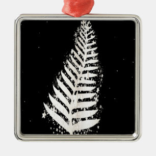 Ornamento De Metal Árvore de Natal da samambaia de prata de Nova