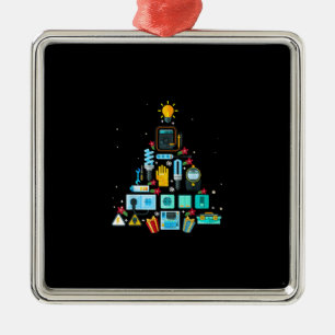 Ornamento De Metal Árvore de Natal de Elétrico Engraçado