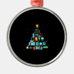 Ornamento De Metal Árvore de Natal de Elétrico Engraçado