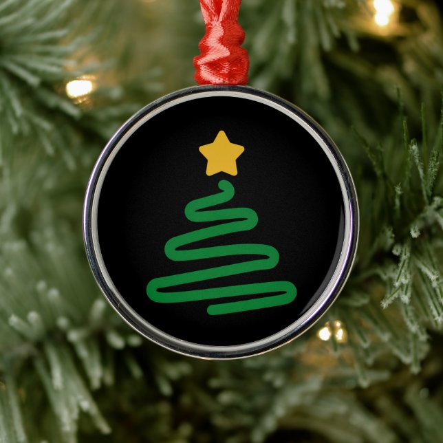 Ornamento De Metal Árvore de Natal engraçada (Árvore)