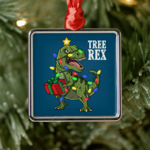 Ornamento De Metal Árvore do Dinossauro de Natal Rex Meninas Crianças