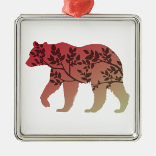Ornamento De Metal Árvore do urso