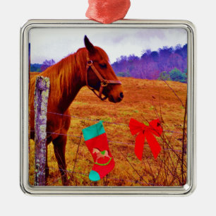 Ornamento De Metal Árvore roxa-marrom Natal