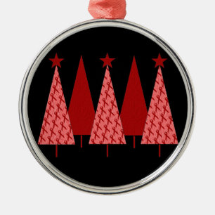 Ornamento De Metal Árvores de Natal - AIDS da fita & HIV vermelhos