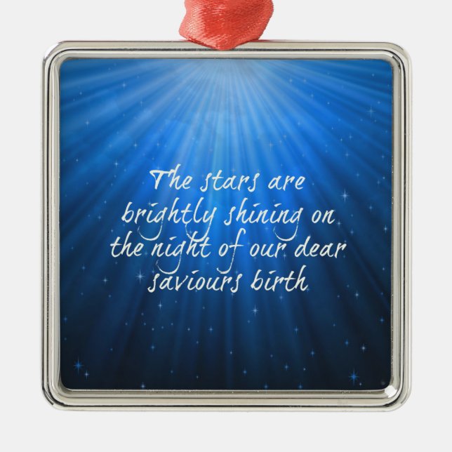Ornamento De Metal As Estrelas Brilhando Brilhante No Caro Nascimento (Frente)