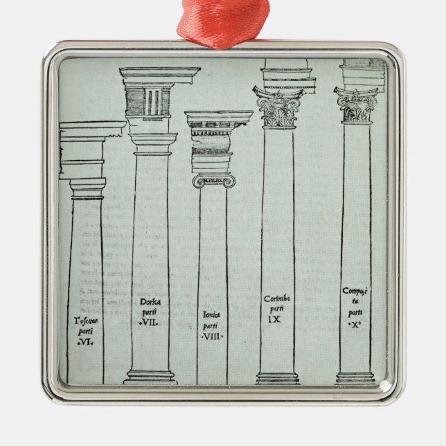 Ornamento De Metal As ordens de arquitetura (Frente)